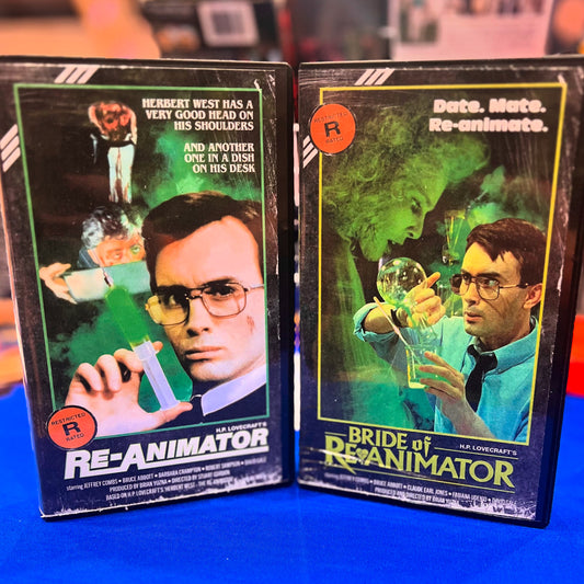 Re-Animator/Bride of Re-Animator VHS Art Pieces 2 Pack